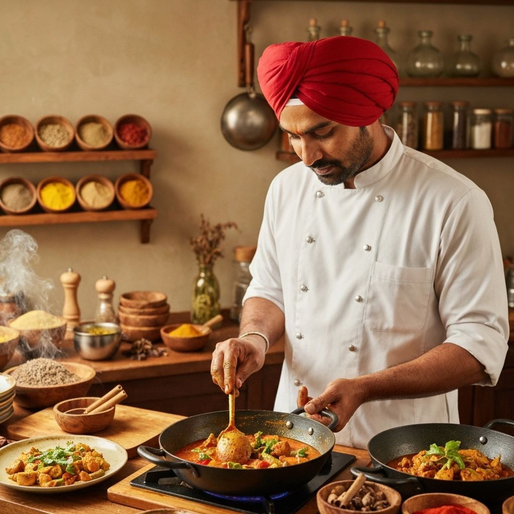 Chef preparing food with passion